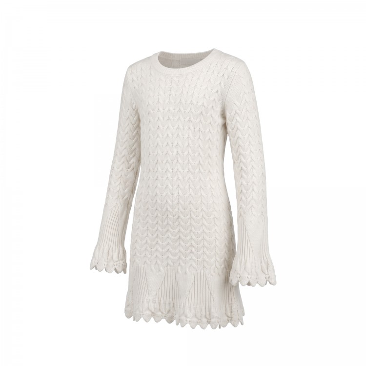 TWIN-SET Abito panna in maglia bambina