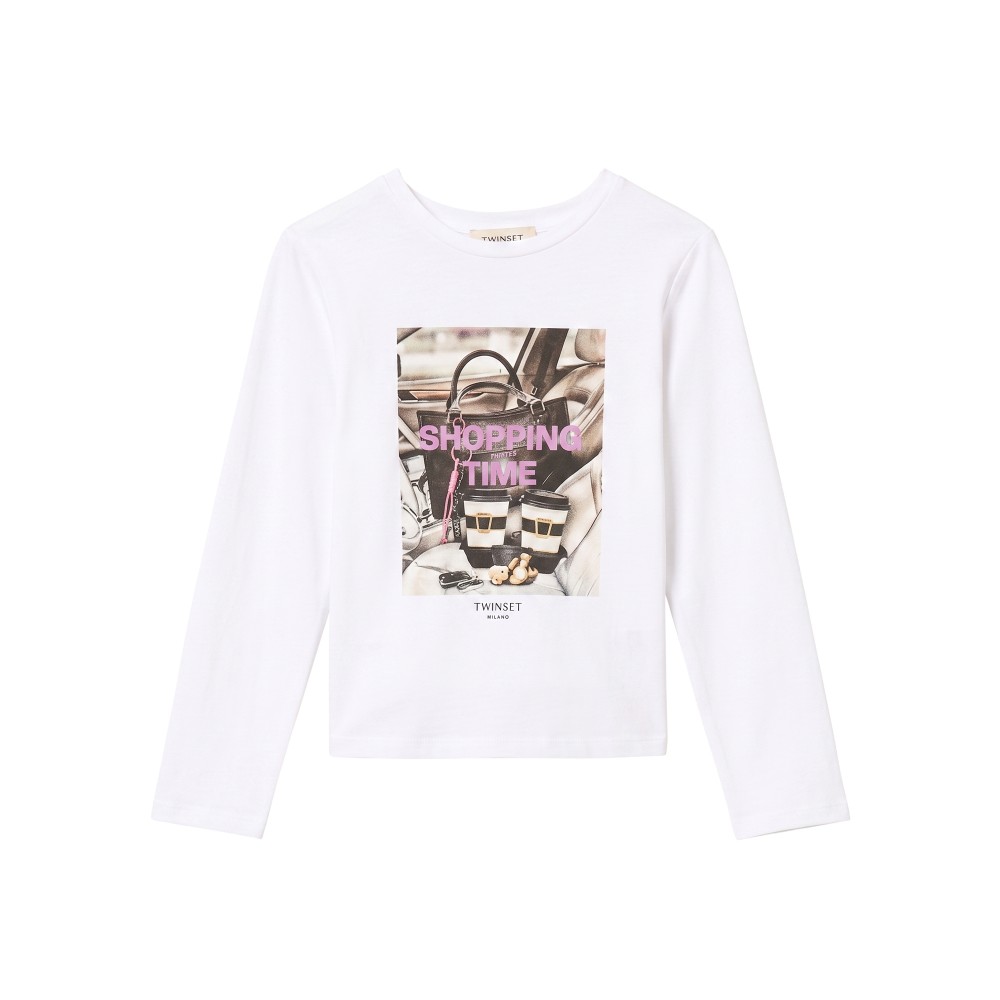 TWIN-SET T-shirt bianca...