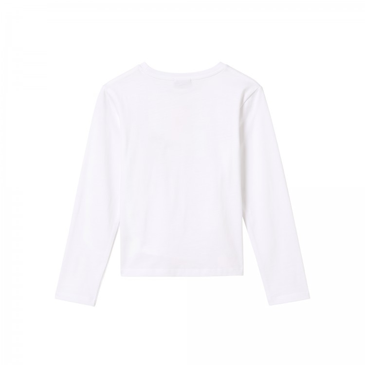 TWIN-SET T-shirt bianca stampata bambina