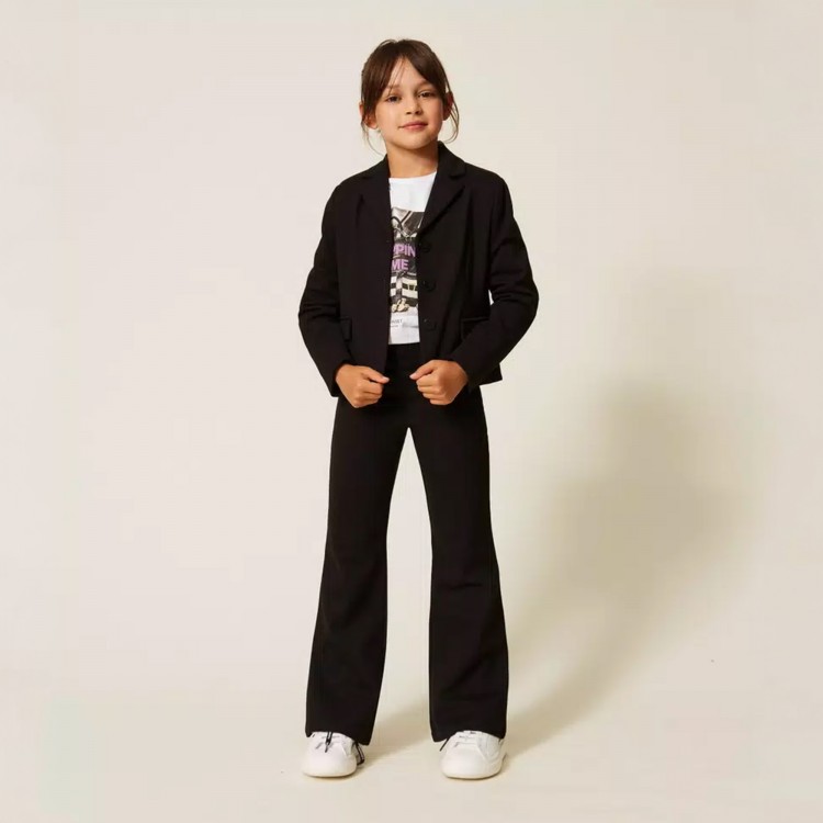 TWIN-SET T-shirt bianca stampata bambina