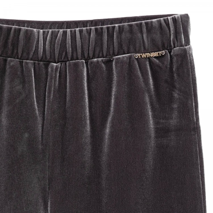 TWIN-SET Completo antracite in ciniglia bambina