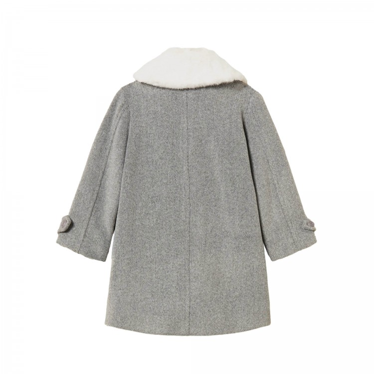 TWIN-SET Cappotto grigio bambina