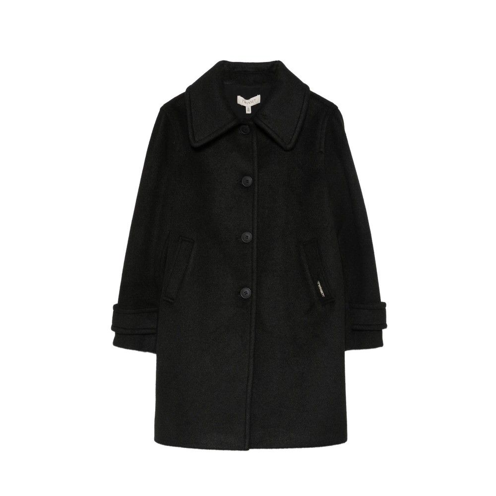 TWIN-SET Cappotto nero bambina