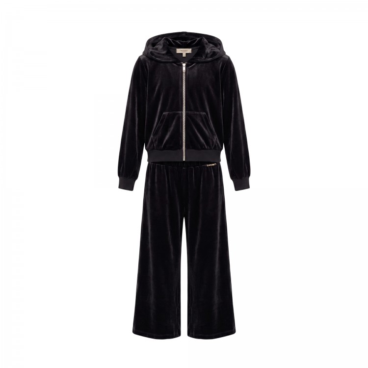 TWIN-SET Completo nero in ciniglia bambina
