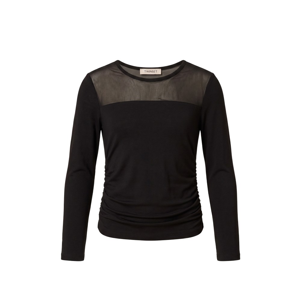 TWIN-SET T-shirt nera in...