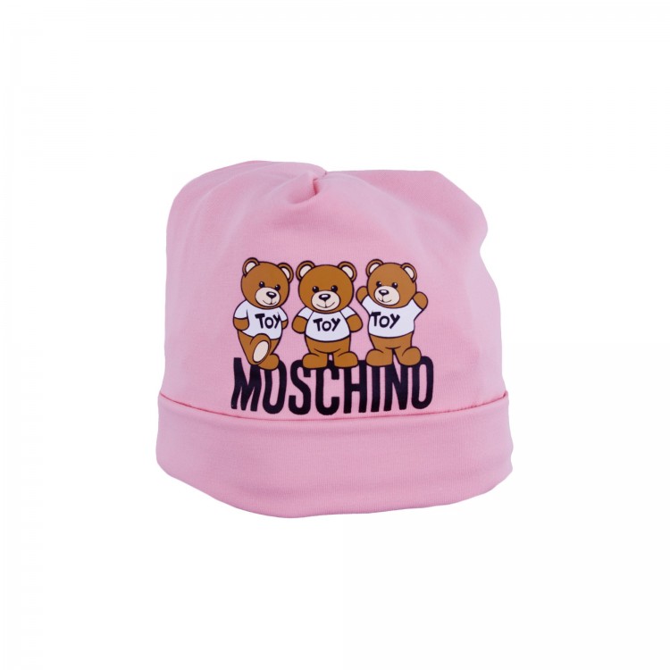 MOSCHINO Cappellino rosa neonata