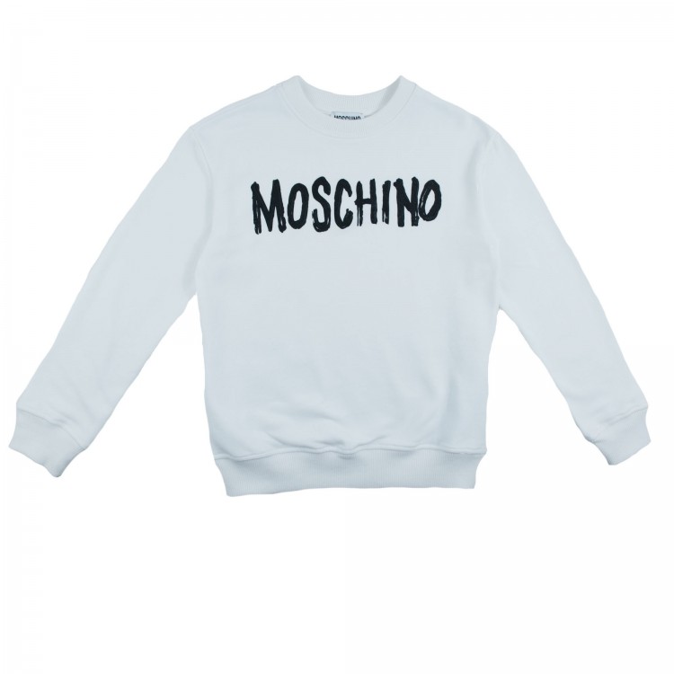 MOSCHINO Felpa bianca bambino