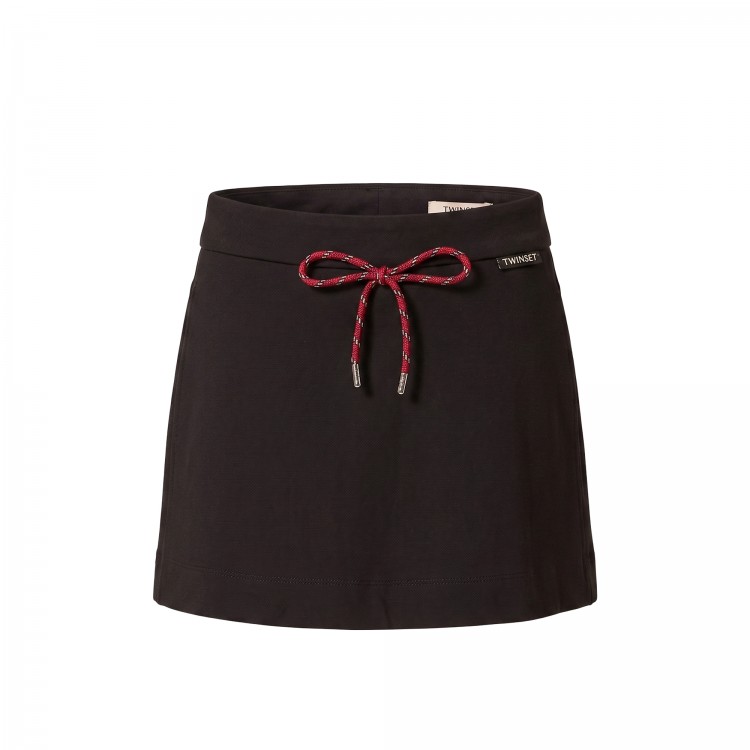 TWIN-SET Gonna nera con fiocco bambina