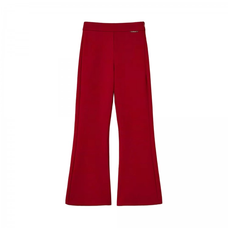 TWIN-SET Pantaloni bordeaux flare bambina