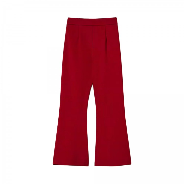 TWIN-SET Pantaloni bordeaux flare bambina