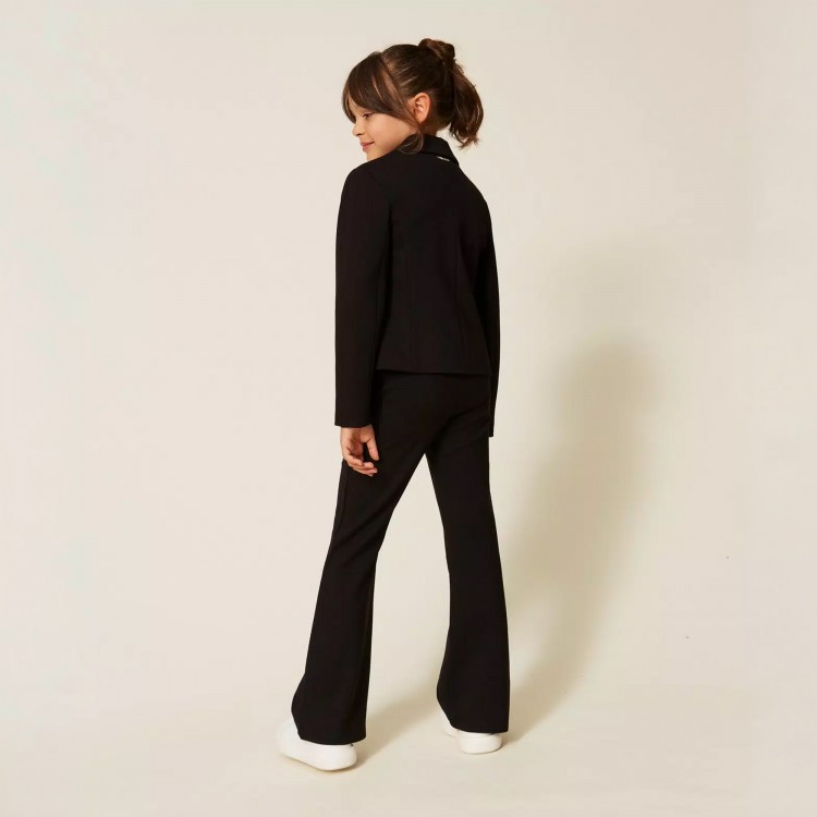 TWIN-SET Pantaloni neri flare bambina