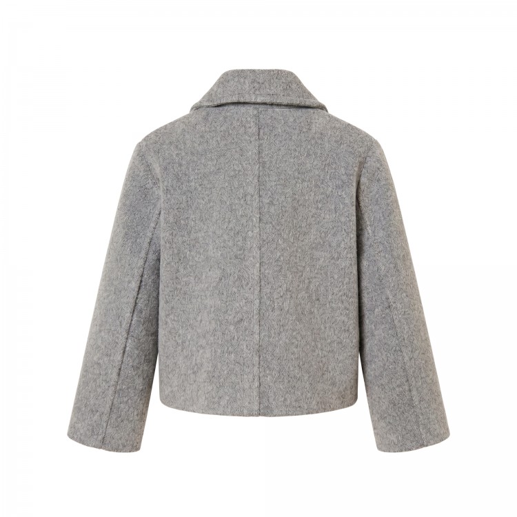 TWIN-SET Caban grigio doppiopetto bambina