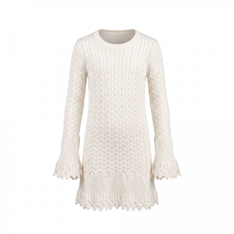 TWIN-SET Abito panna in maglia bambina