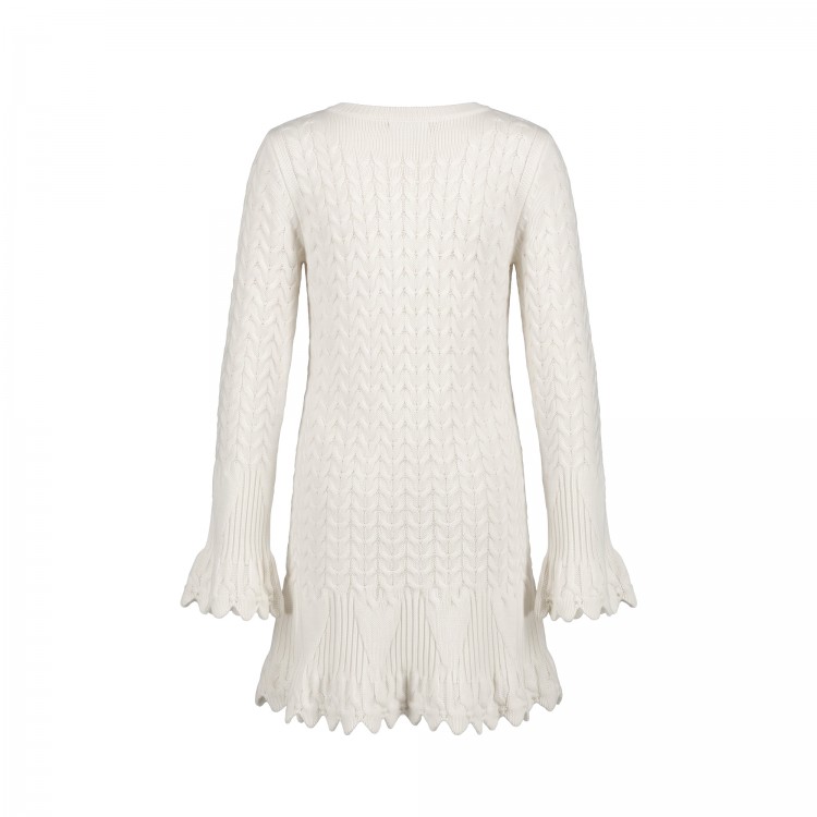 TWIN-SET Abito panna in maglia bambina