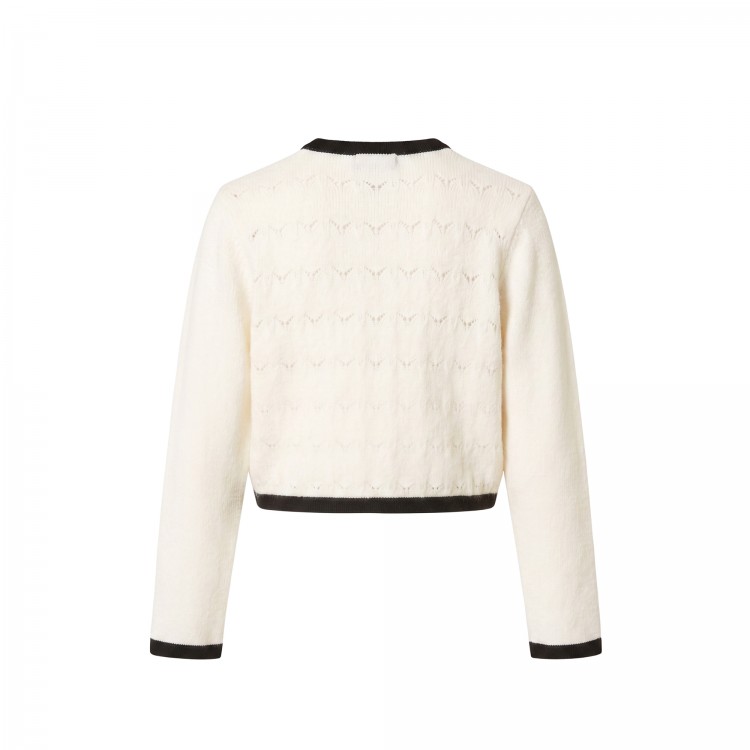 TWIN-SET CARDIGAN.BIC.NEVE/NERO