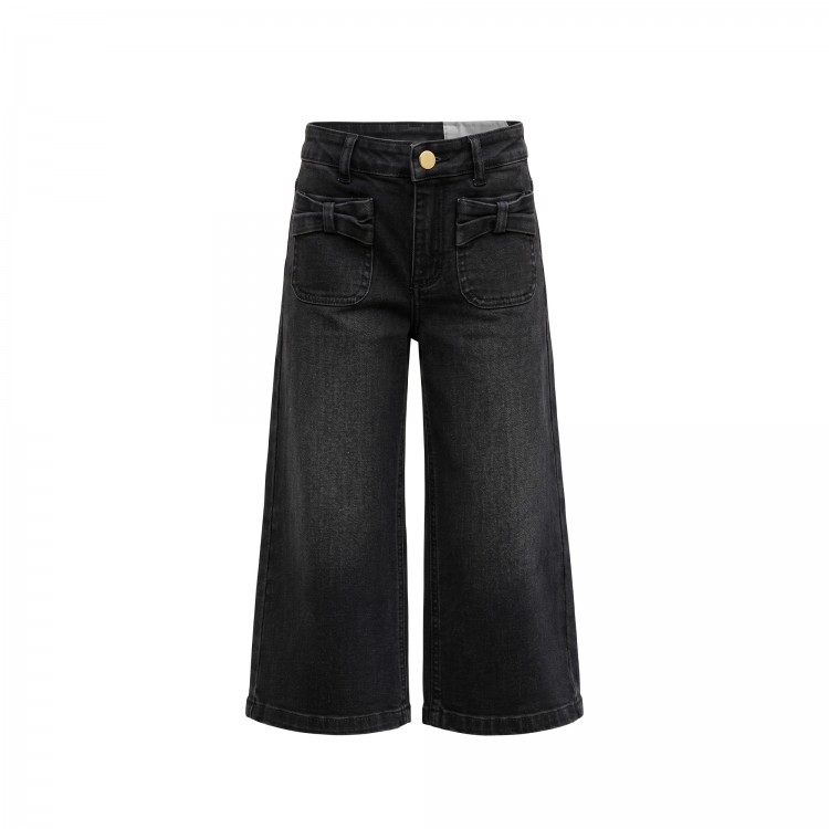 TWIN-SET WIDE LEG FIT.WASHED BLACK
