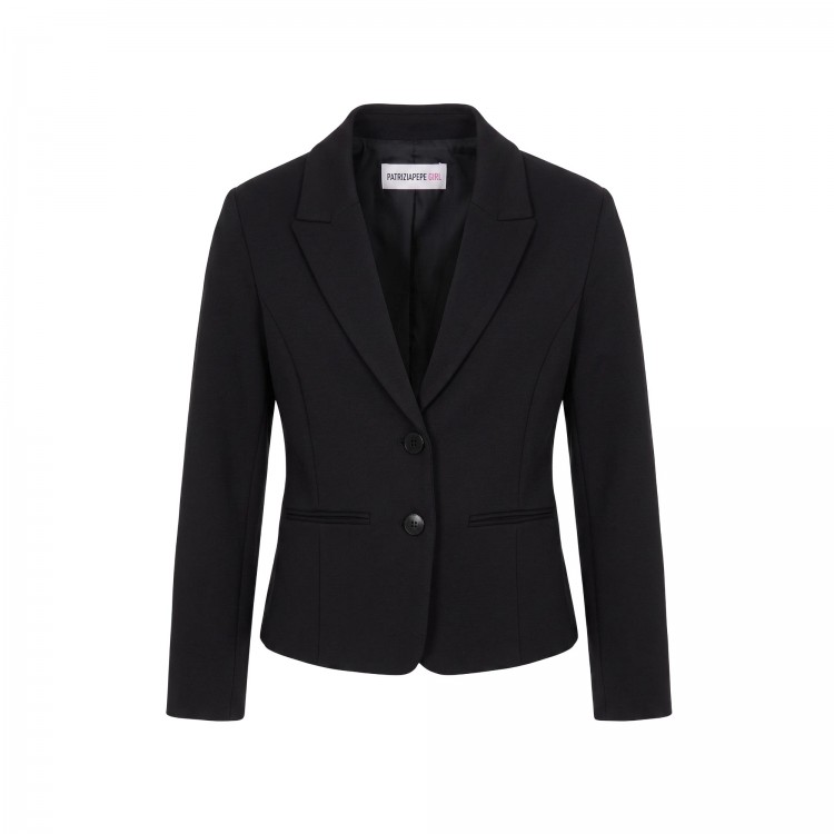 PATRIZIA PEPE Blazer nero monopetto bambina