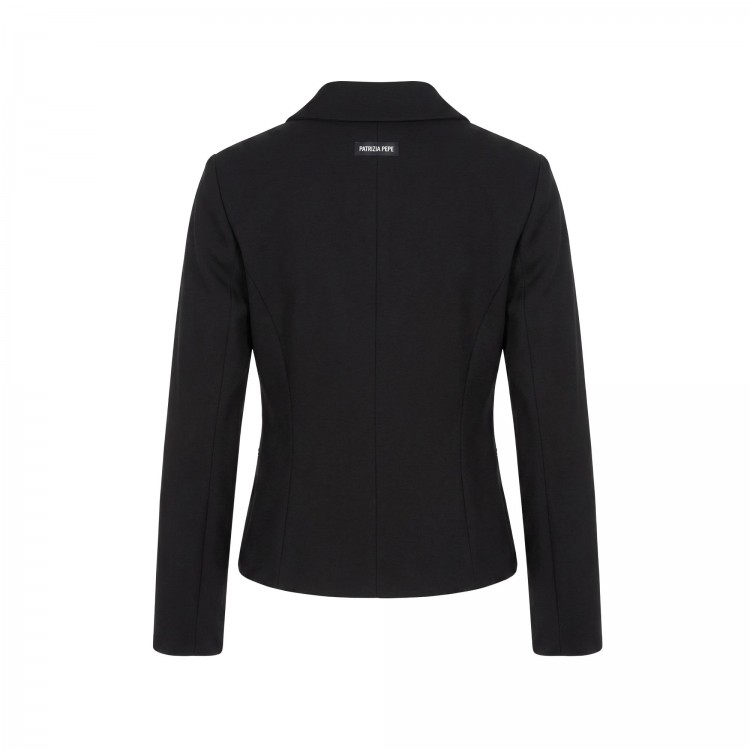 PATRIZIA PEPE Blazer nero monopetto bambina