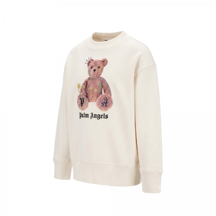 PALM ANGELS Felpa avorio Teddy Bear bambino