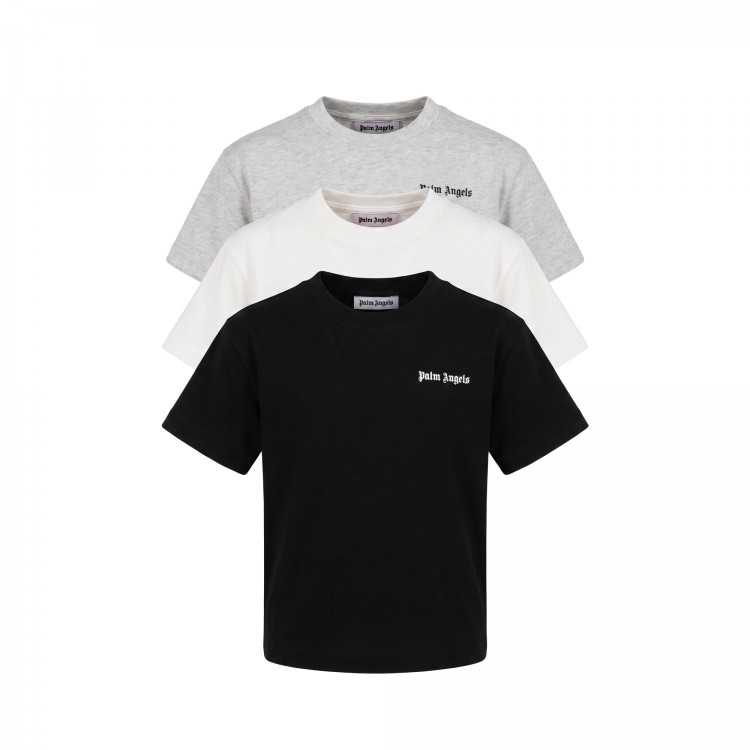 PALM ANGELS Set di 3 t-shirt logate bambini