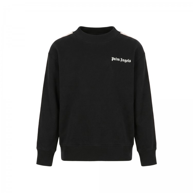 PALM ANGELS Felpa nera con logo bambino
