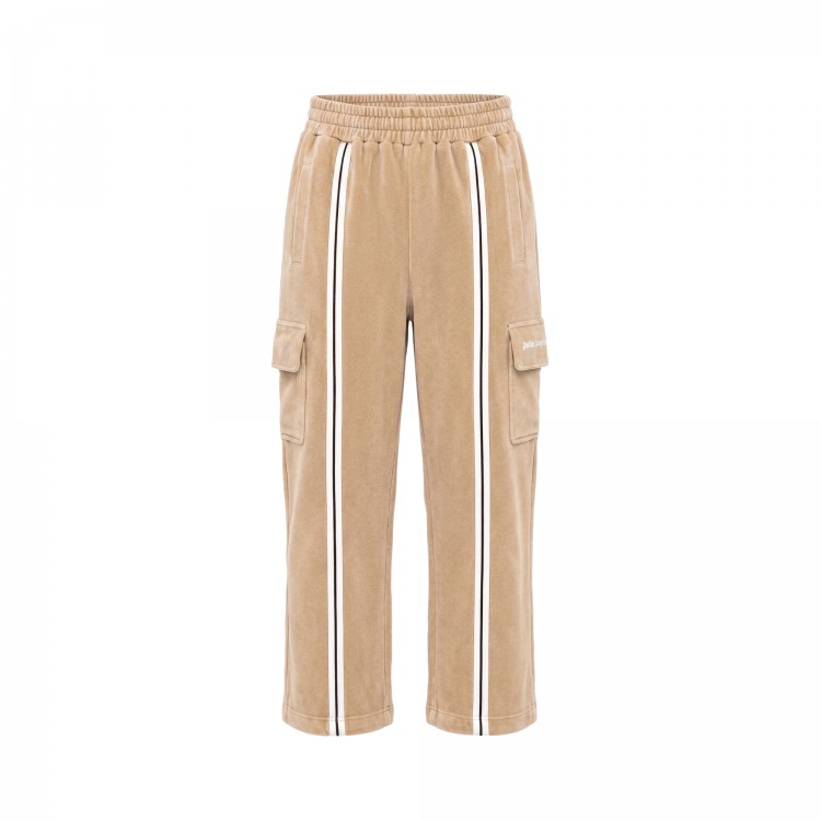 PALM ANGELS Pantaloni beige in ciniglia bambino