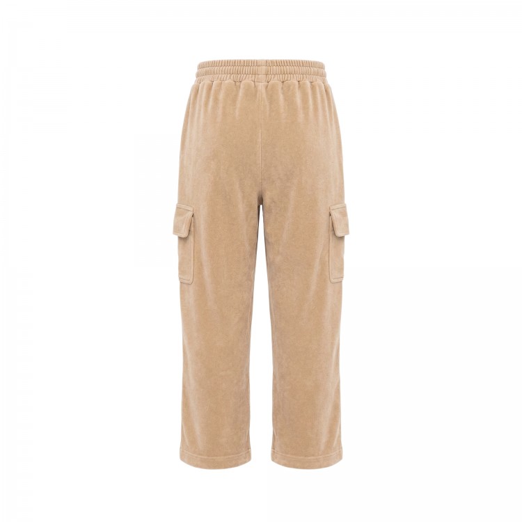 PALM ANGELS Pantaloni beige in ciniglia bambino