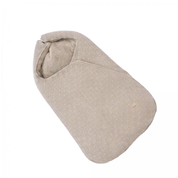 PAZ RODRIGUEZ KNIT NEWBORN BABY COCOON "FEITO".SABBIA