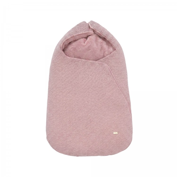 PAZ RODRIGUEZ KNIT NEWBORN BABY COCOON "FEITO".Misty Pink