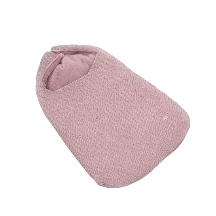 PAZ RODRIGUEZ KNIT NEWBORN BABY COCOON "FEITO".Misty Pink