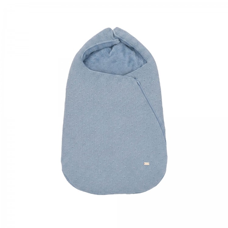 PAZ RODRIGUEZ KNIT NEWBORN BABY COCOON "FEITO".BLU