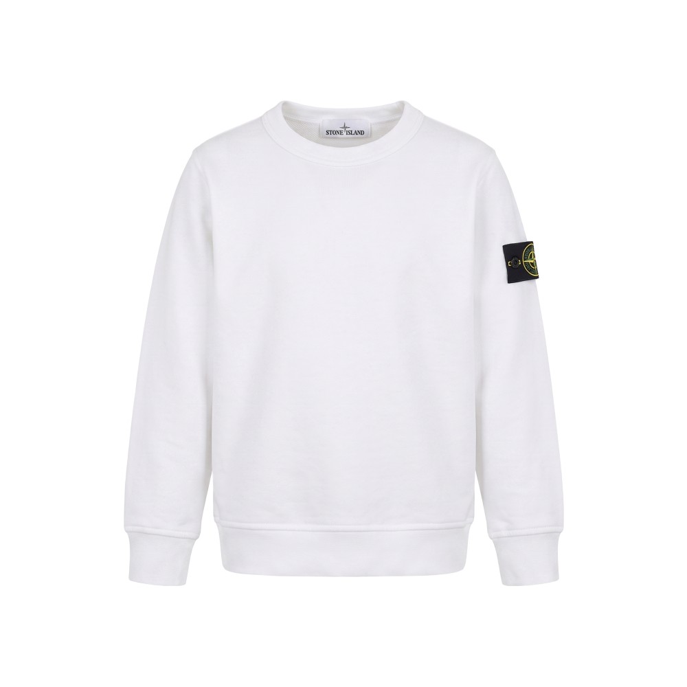 STONE ISLAND Felpa bianca...