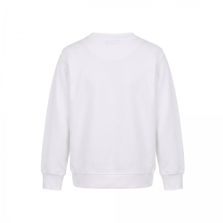 STONE ISLAND Felpa bianca full-zip bambini