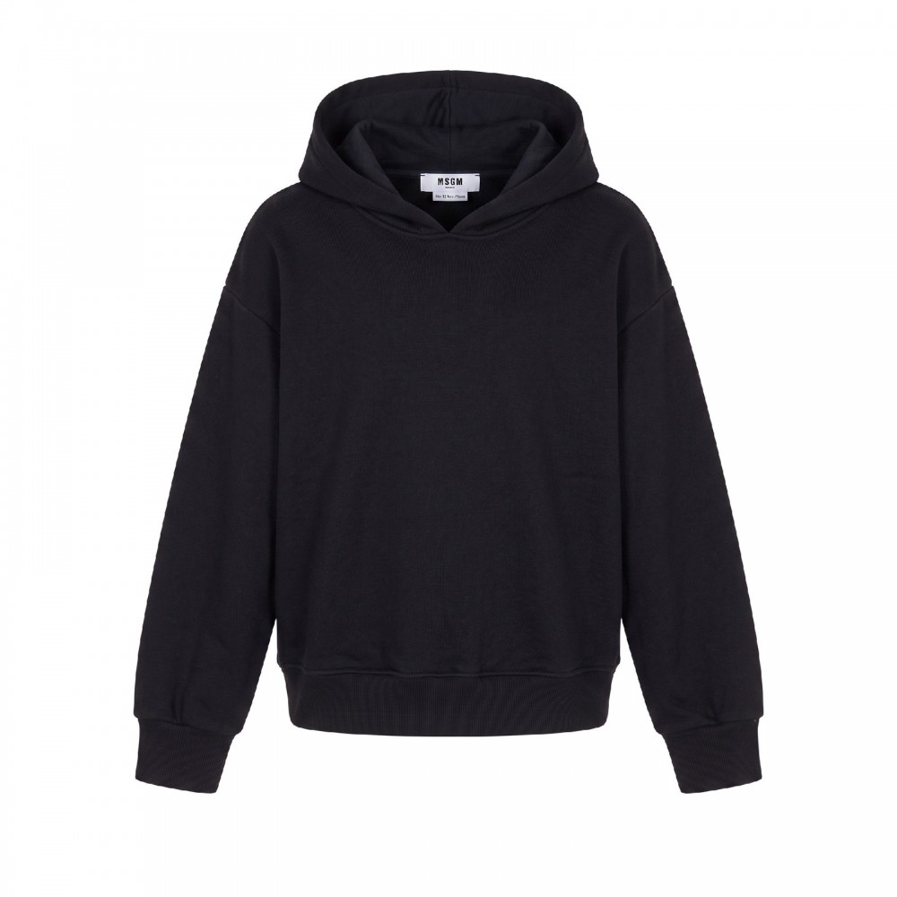 MSGM MSGM Felpa nera logata...