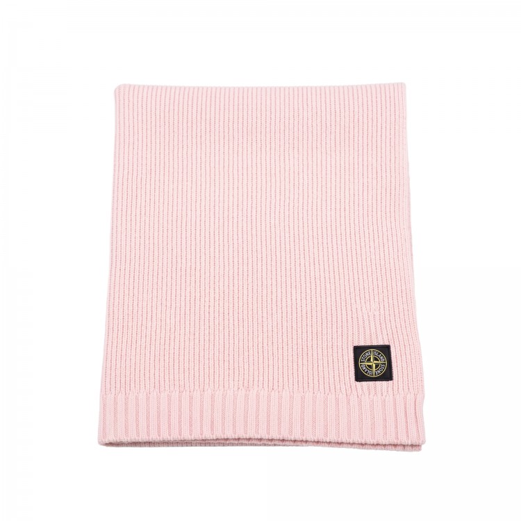 STONE ISLAND Set rosa berretto, cardigan e coperta neonati