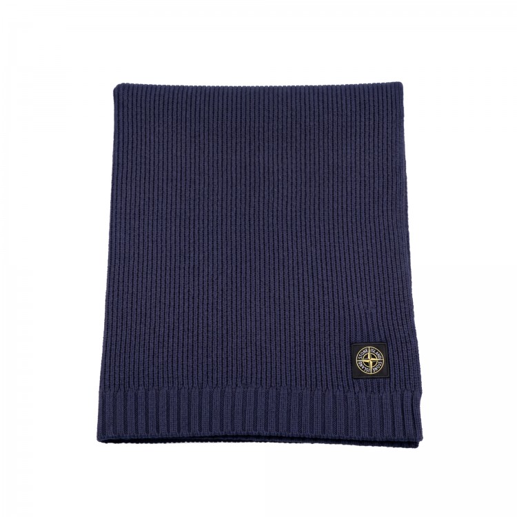 STONE ISLAND Set blu navy berretto, cardigan e coperta neonati