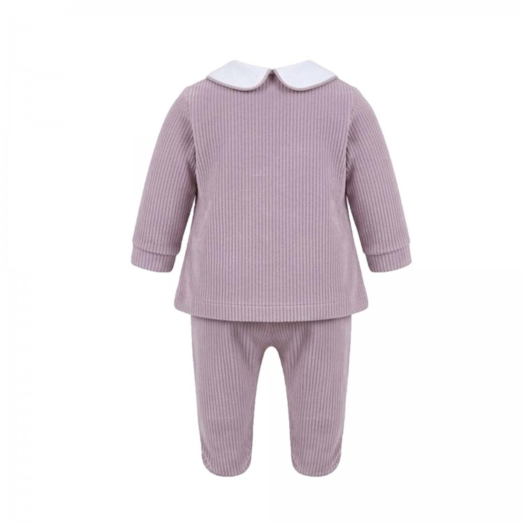 MARLU' COMPL. 2PZ. VESTINETTA LUNGA TESSUTO.MARSALA/VANIGLIA