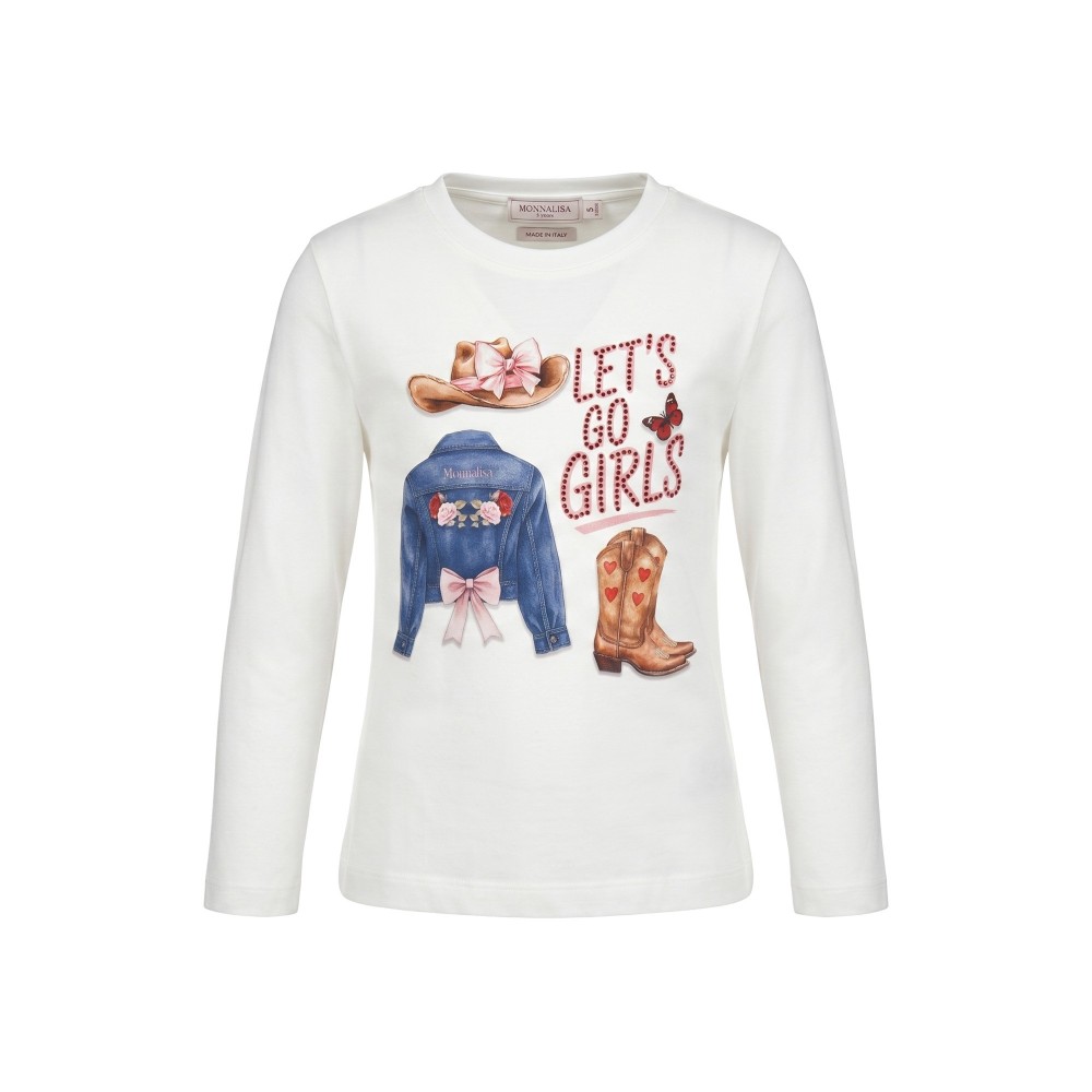 MONNALISA T-shirt bianca...