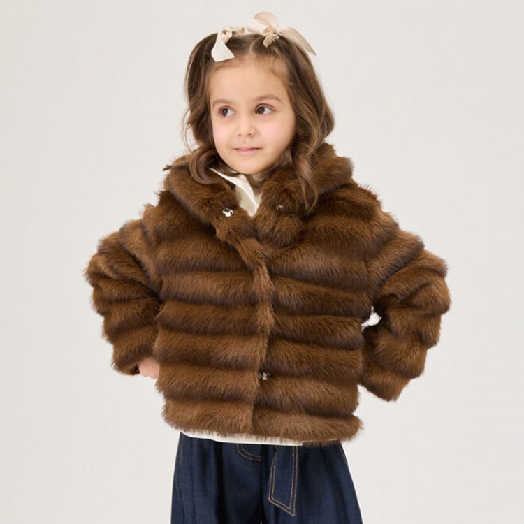 MONNALISA Pelliccia marrone bambina