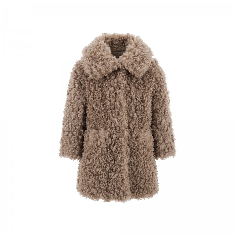 MONNALISA Pelliccia teddy beige bambina