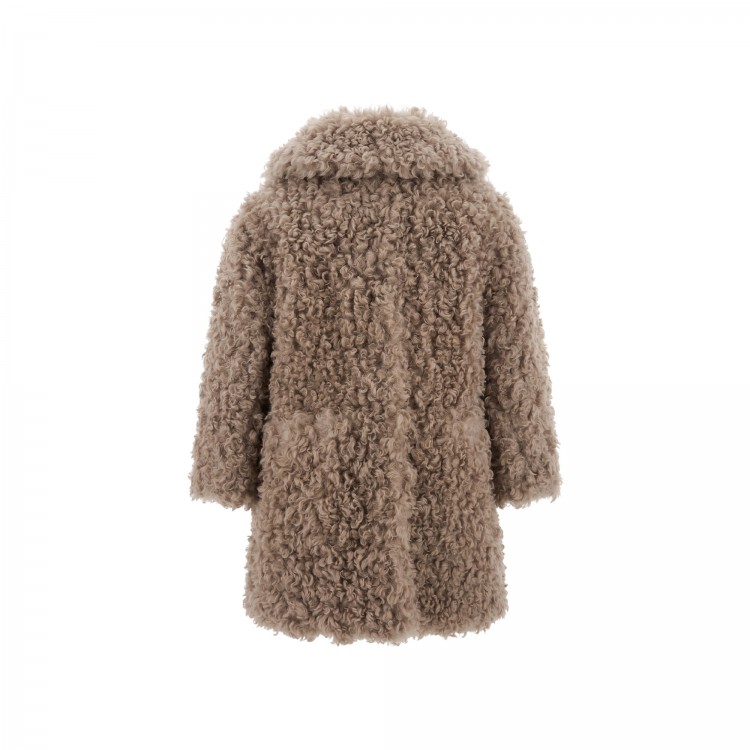 MONNALISA Pelliccia teddy beige bambina
