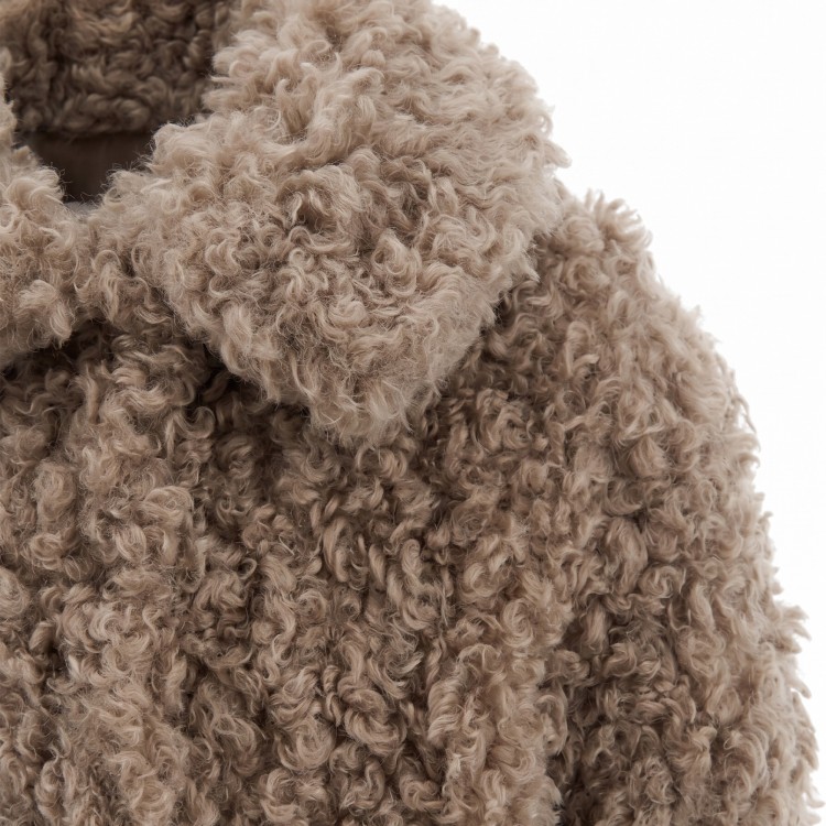 MONNALISA Pelliccia teddy beige bambina