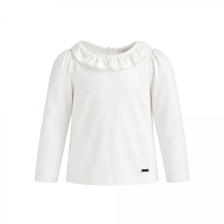 MONNALISA T-shirt panna volant bambina