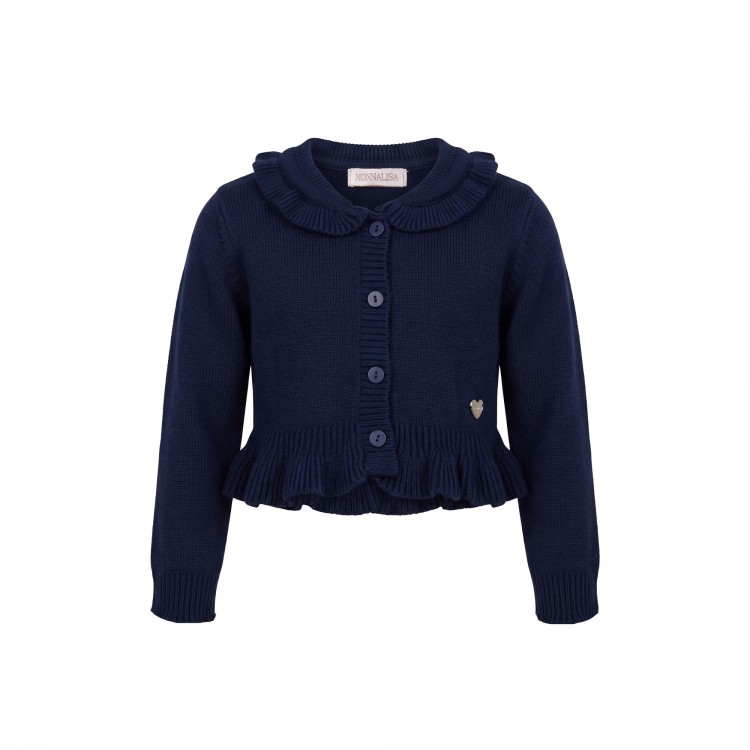 MONNALISA Cardigan blu navy balze bambina