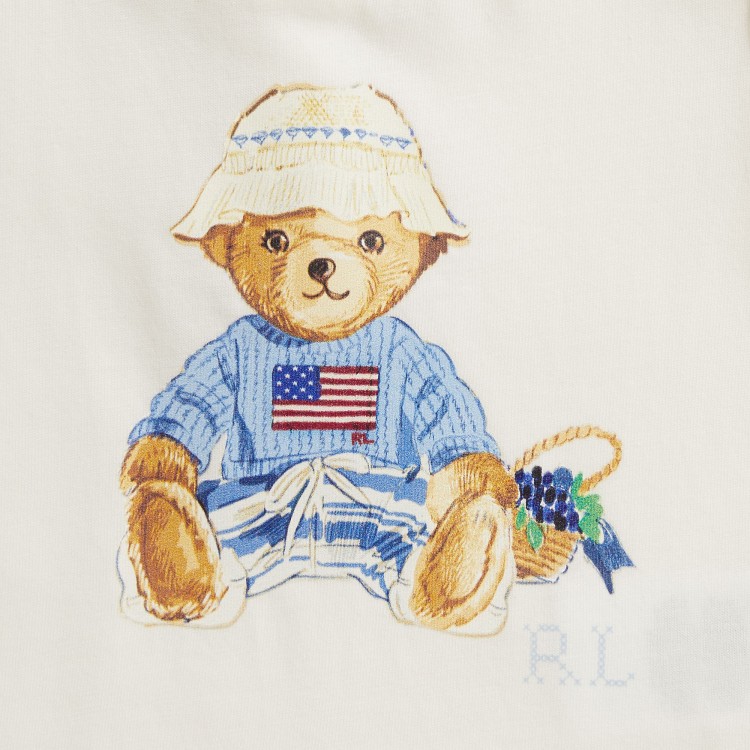 RALPH LAUREN Completo Polo Bear t-shirt e shorts neonata