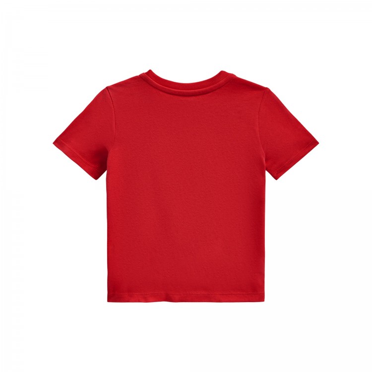 RALPH LAUREN T-shirt rossa Pony blu navy neonati