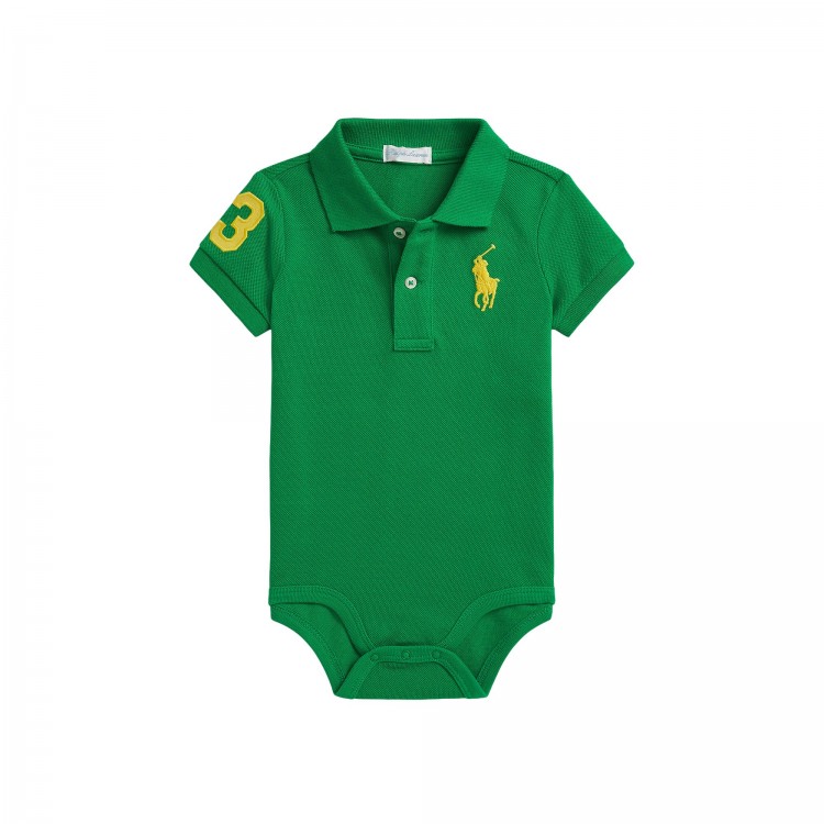 RALPH LAUREN Body verde polo Big Pony neonato