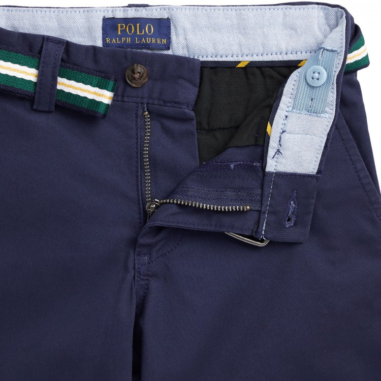 RALPH LAUREN Pantaloncini slim fit blu navy bambino