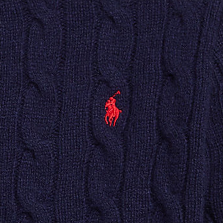RALPH LAUREN Maglione blu navy a trecce bambini