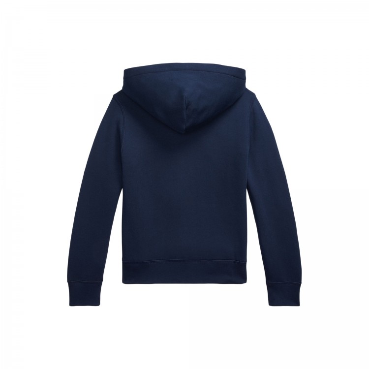 RALPH LAUREN Felpa blu navy con cappuccio bambini